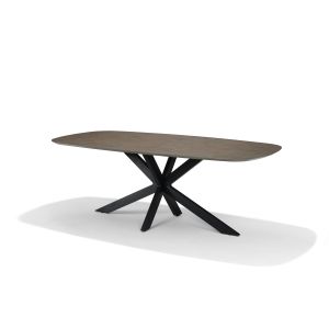 Switch eetkamertafel Deens Ovaal 180X100 HPL1 Ferro Brons+Star