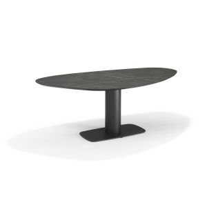 Basic eetkamertafel Kiezel vorm 240X120 HPL1 Grigia Zwart+TM03 zwart