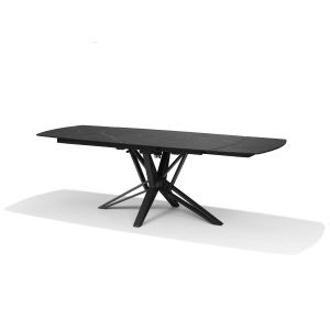VEGAS Eetkamertafel Deckstone Zwart Marmer 160-240X90 Uitschuifbaar