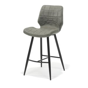 Barkruk Borgo zwart Stof Soft Steel