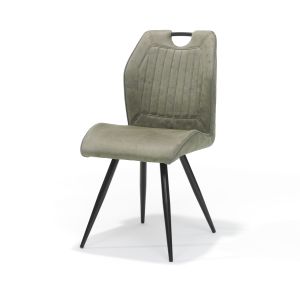 Stoel Garda zwart Stof Soft Groen