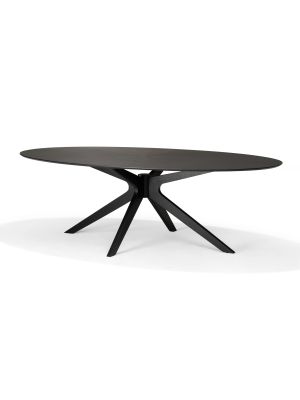 Julia 120X70 Salontafel Ovaal Eiken Zwart