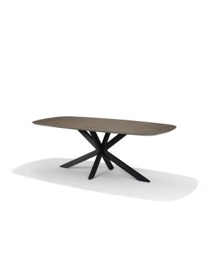 Switch eetkamertafel Deens Ovaal 160X100 HPL1 Ferro Brons+Star