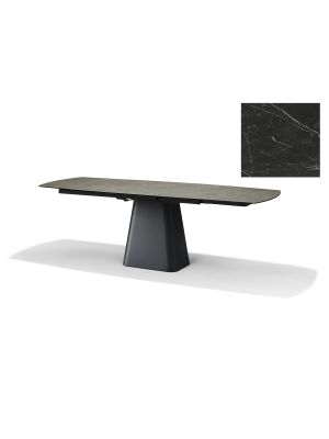Rick Uitschuiftafel 160x90 (+2 x 40cm) Deckstone Zwart Marmer