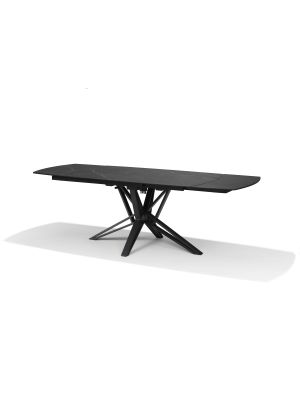 VEGAS Eetkamertafel Glas-Keramiek Taupe 160-240X90 Uitschuifbaar