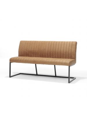 Eetbank Sanne zwart - Stof Soft Cognac