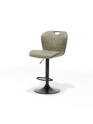 Barkruk Cordoba zwart - Stof Soft Groen