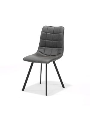 Cora stoel - Bull Microleder Graphite #66