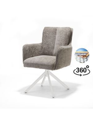 Alex armstoel Stof Cremona #04 Natural - 360 Draaibaar frame Beige A360