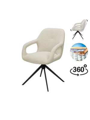 Move armstoel Stof Sahara Glacier Ash - Relax functie - frame zwart