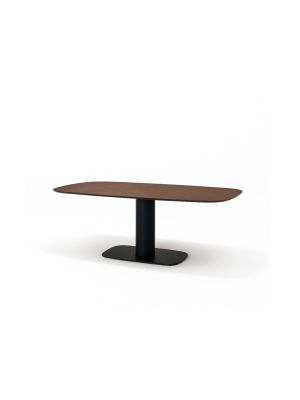 Basic eetkamertafel Deens Ovaal 220X120 HPL1 Ferro Brons+TM03